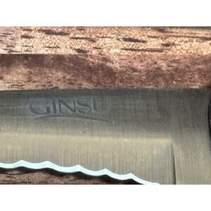GINSU Stainless Steel Serrated Edge Boning Knife ~ Metal Handle
